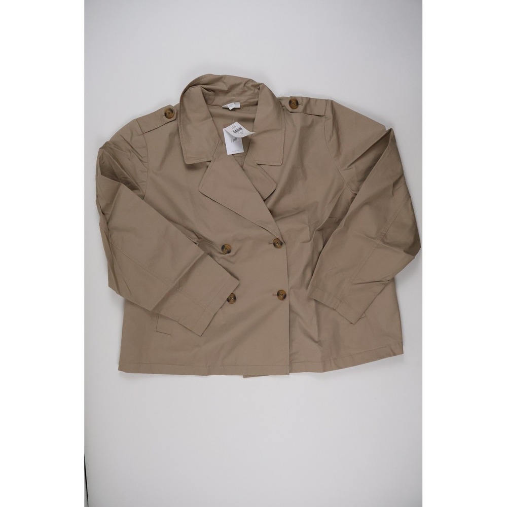 J. Jill Trench Jacket Bamboo Tan Solid 3X NWT 139